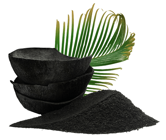 Activated Carbon with Leaf